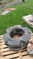 Pair of New Holland 250kg rear wheel weights
