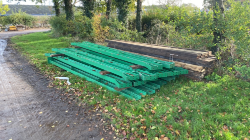 Used steel portal framed building, approx 60'x30', 15' to eaves. 5 x rafters, 10 x legs, timber purlins and side rails