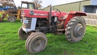 Massey Ferguson 165 tractor, approx 1966, not previously road registered. Perkins diesel engine, build list 8373, build date 26/1/66. 56 BHP @ 2000 RPM, original customer