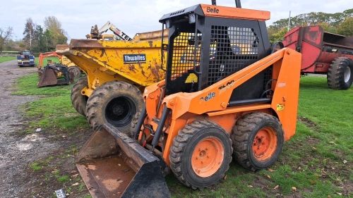 Skid steer Belle 7600 with good tyres and Kubota engine, c/w bucket