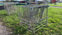 8 x IAE calf pen fronts with bucket holders, excellent condition