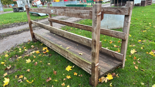 Walk through sheep feeder