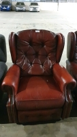 Lazyboy red leather recliner chair