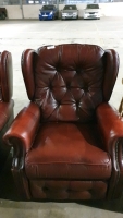 Lazyboy red leather recliner chair