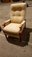 Cintique recliner chair, newly upholstered, front portion extends when reclined to support feet. Excellent condition and very comfortable