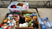 Over 70 collectable TY Beanie Babies all with original tags, mainly late 90s/early 2000s. 3 boxes plus another box of collectable teddies e.g. Harrods, Winnie the Pooh etc.