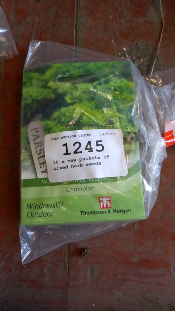 10 x new packets of mixed herb seeds February timed online auction