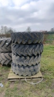 4 x 14-20 18 ply 10 stud wheels and tyres split rims
