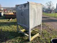 Galvanised corn bin