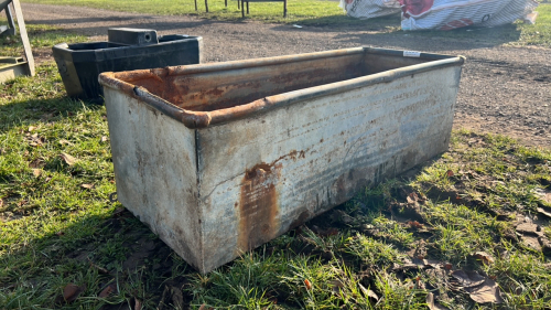 Galvanised field water trough