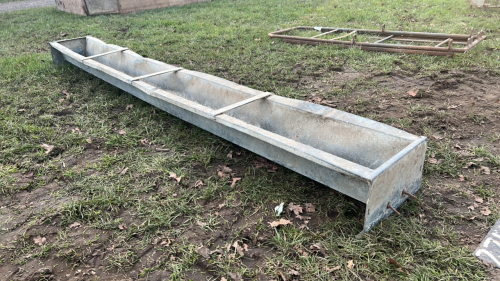 Metal sheep trough