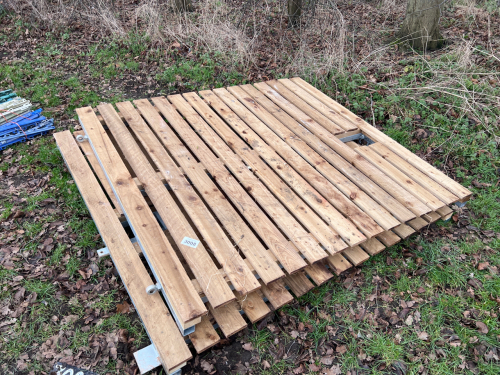 Pair galvanised gates with 1.8 high timber cladding to suit 4m wide opening