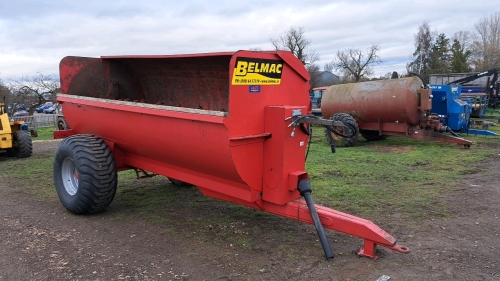 Belmac barrel muck spreader, flotation tyres, hydraulic brakes, 2017