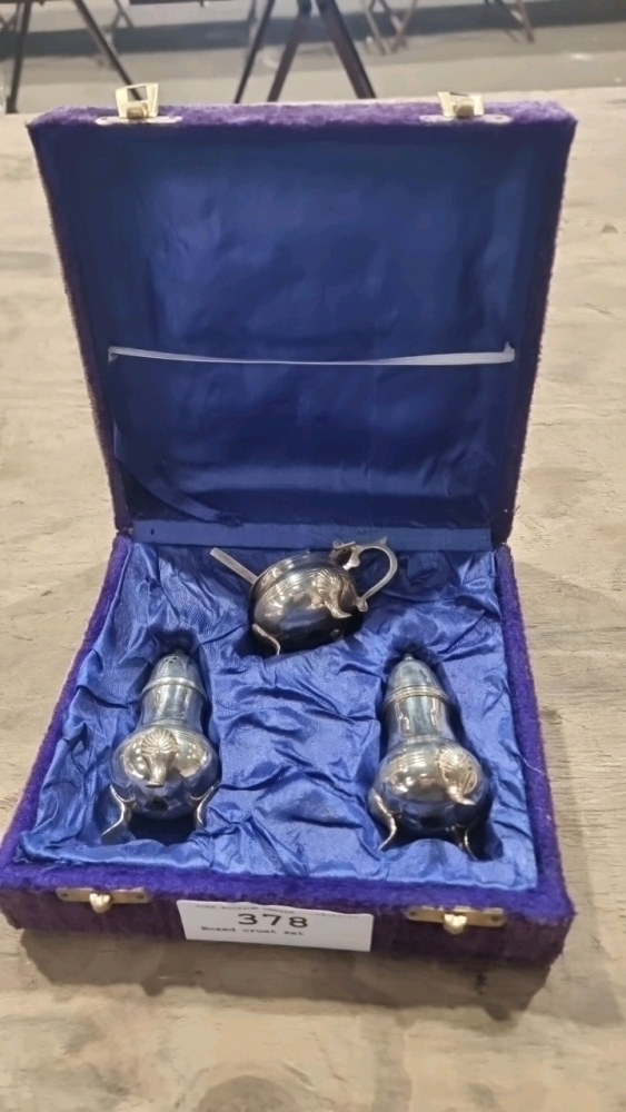 Boxed cruet set March timed online auction Household and