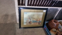 Antique Turner print, The Fighting Temeraire