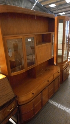 Parker Knoll display unit/cabinet and corner display unit