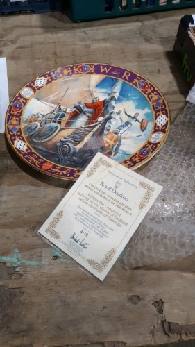 Royal Doulton Kings & queens of the Realm plate with certificate of authenticity