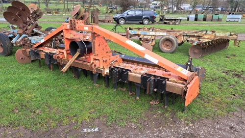 Maschio 2005 4m power harrow with packer roller, new gearbox and new tines, ready for work