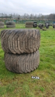 2 x 600/50/22.5 wheels and tyres