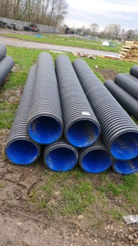 7 x 12" twin wall drainage pipes