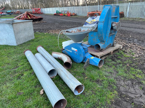 Kongskilde grain blower, 3 phase motor, 15hp and GWO