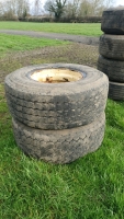 2x 445/65/22.5 10-stud wheels and tyres