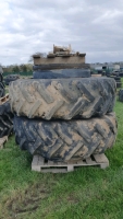 20.8R38 Stocks dual wheels Goodyear tyres, come with clamps and eyes