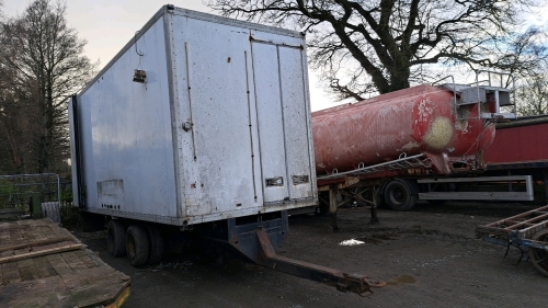 Lorry drag/trailer ideal storage container, tows with tractor