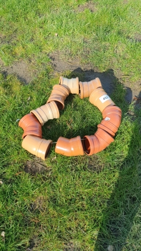 10 x drainage bends 100mm diameter.
