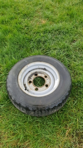 Indespension trailer spare wheel, good deep treat