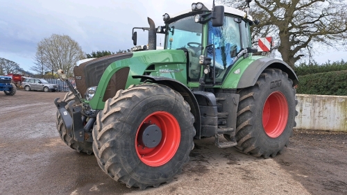 Fendt 930 Vario 4wd tractor c/w 65kph, TLS and triple mounted cab suspension, front linkage, hydraulic top link, Bill Bennett pick up hitch, new transmission 2022, 800/70/38 & 620/75/30. 7600 hours, FJ09 XUV, well looked after and ready for work