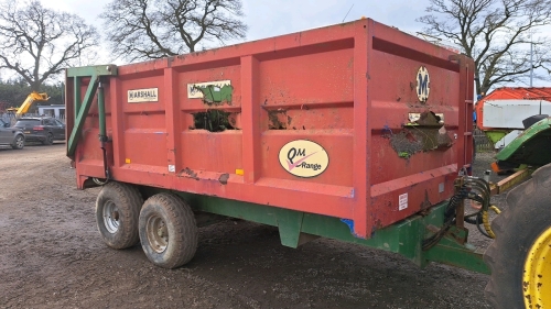 Marshall twin axle grain trailer c/w hydraulic rear door