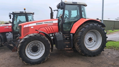 Massey Ferguson 6495 Dyna 6 tractor, 6950 hours, 50k, 1 farm owner from new, V5 in office FN08 AUC