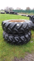 Pair 16.9R30 Stocks dual wheels, 4 clamps