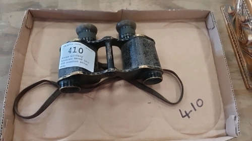 Antique military binoculars dated 1912 with crowsfoot arrow marks