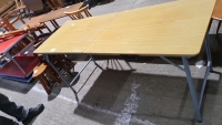Sturdy folding paste table or car boot tables, formica top, metal frame and legs, good condition