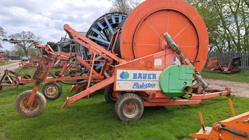 Bauer rainstar irrigation reel and gun