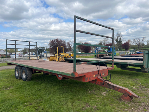 Triffitt bale trailer with front and rear hay racks, 1993