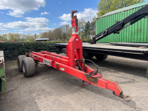 Big-Ab 8-12 tractor drawn twin axle hook loader trailer
