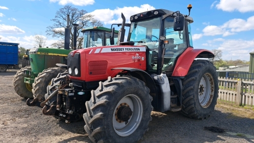 Massey Ferguson 6490 Dynashift 4wd tractor, 9250 hours, 2003, KV53 LRU