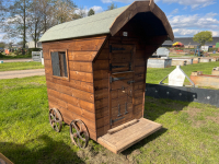 Bespoke chicken house, approx size 12 hens, on cast iron wheels