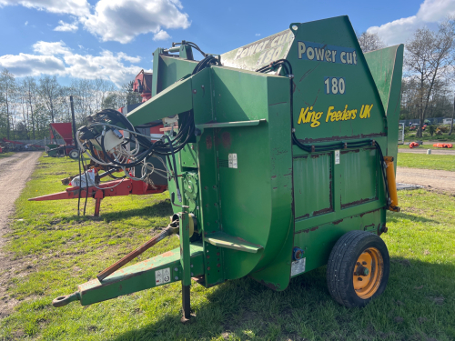 2009 King Powercut 180 trailed straw blower, RH side chute, electric controls