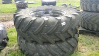Pair of Michelin 20.8/38 tyres, 30\%