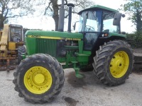 John Deere 4055 tractor, J803 YWY, gwo. Rear tyres 520/85/38, front16.9/26, c/w owners manual