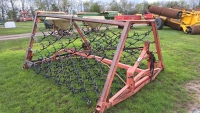 Parmiter 16ft hydraulic folding harrow/chain harrow c/w new mat
