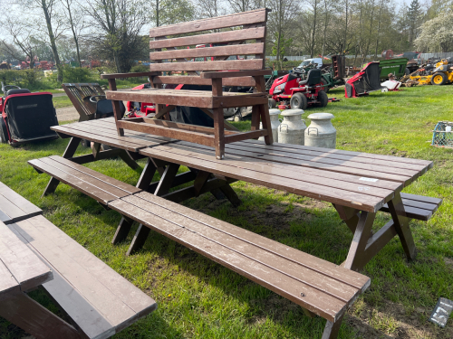 2 x Picnic benches plus a bench