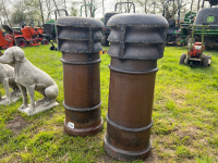 Pair of antique louvre chimney pots