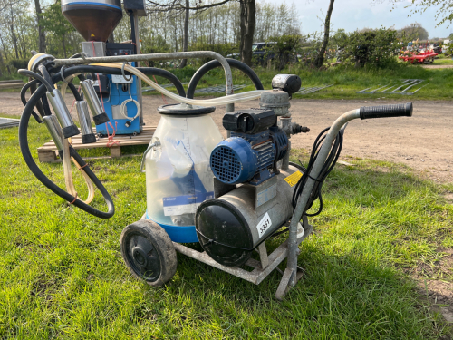 Milkline single phase 240v milking machine/milk trolley