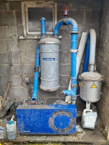 Delaval vacuum pump and single phase motor (buyer to remove)
