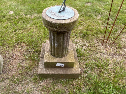 Large old stone 2-tier sundial